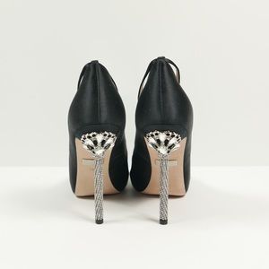 (SOLD) Badgley Mischka Embellished Peep Toe Heels
